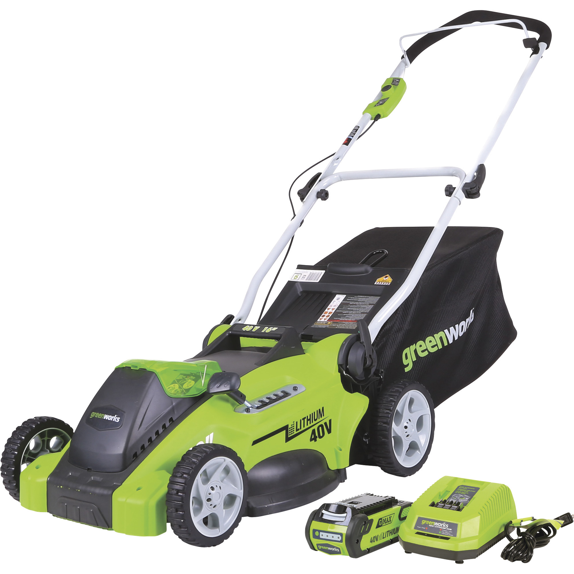 Greenworks G-MAX 40V Cordless Lawn Mower, 16in. Deck, Model# 25322